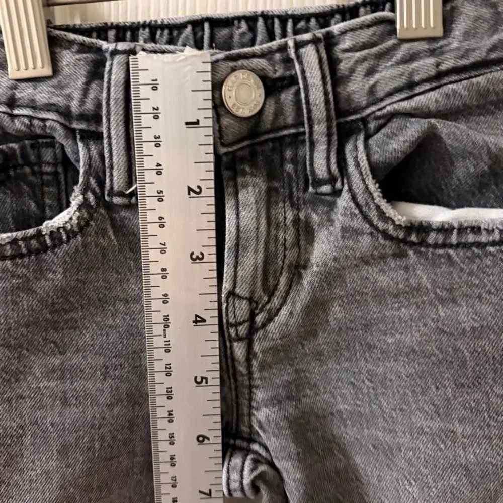 Gap Kids Boys Straight Leg Jeans Washed Black Gray‎ Denim Adjustable Waist 4T